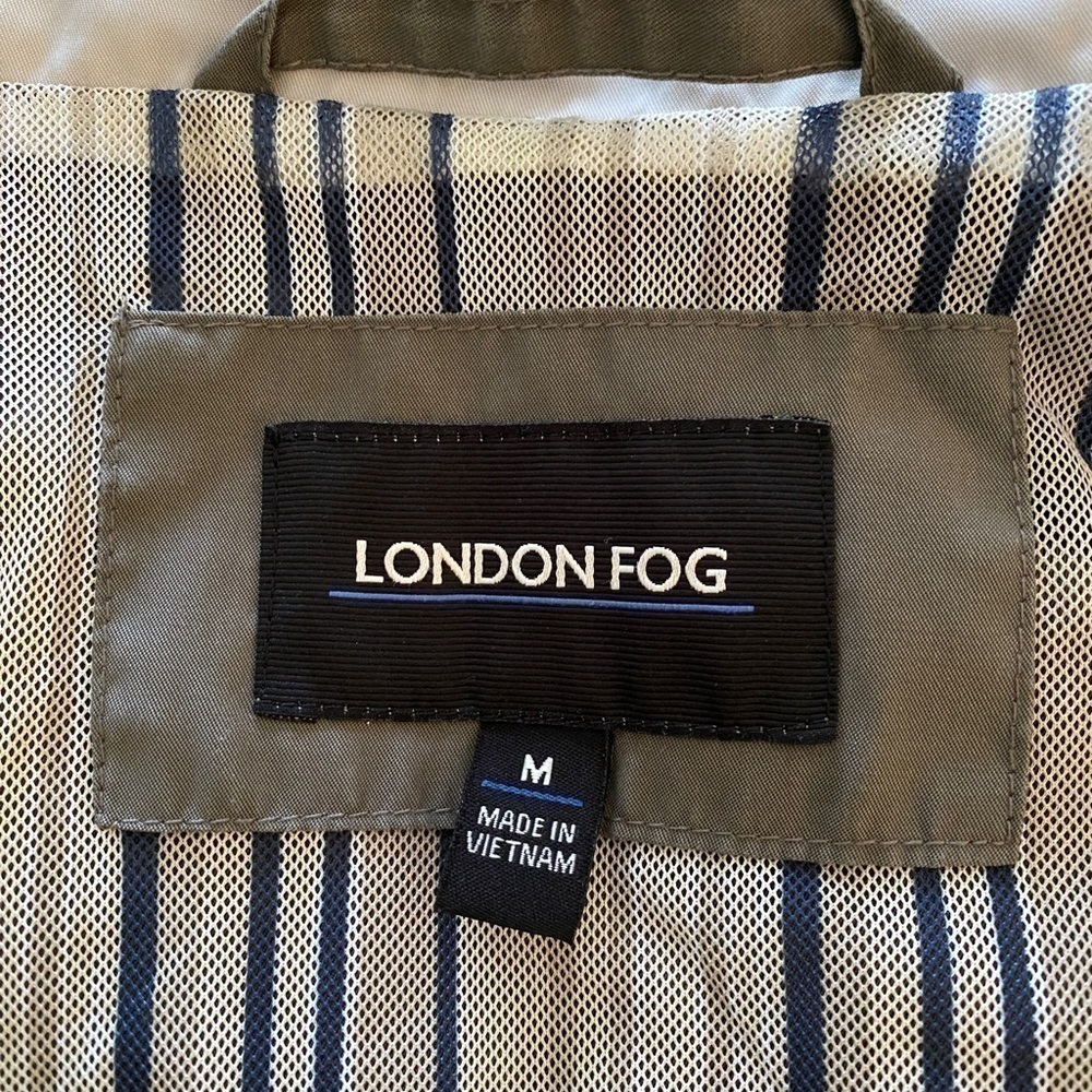 London FOG Dark Beige Outdoor Jacket with Convertible Hood Men M Medium - Picture 7 of 7